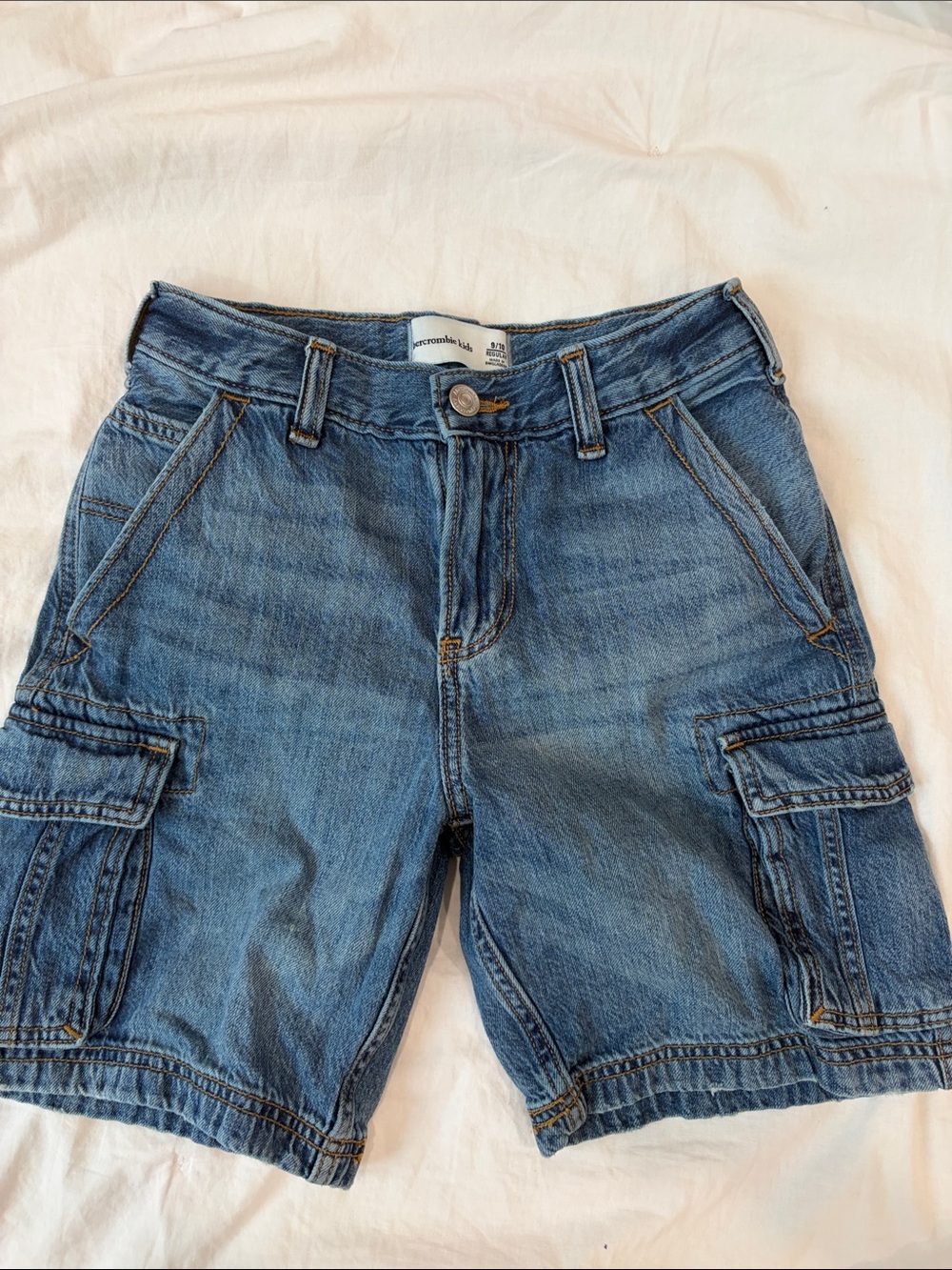 Abercrombie & Fitch Blue Denim Cargo Shorts
